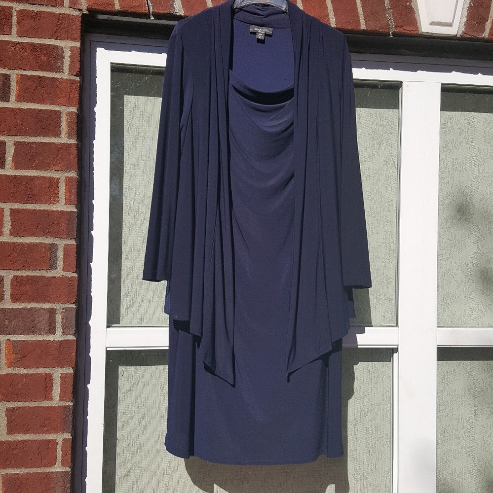 Navy dress - dress up or down!